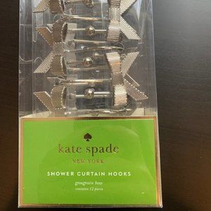 Kate Spade Silver Bow Shower Curtain Hooks